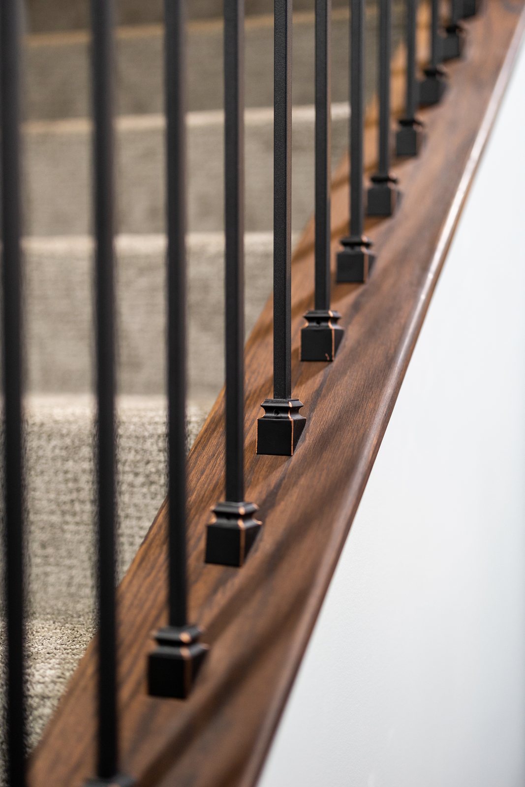 Wood & iron stair system