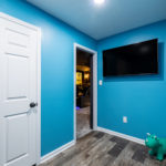 Bright Blue Remodeled Room